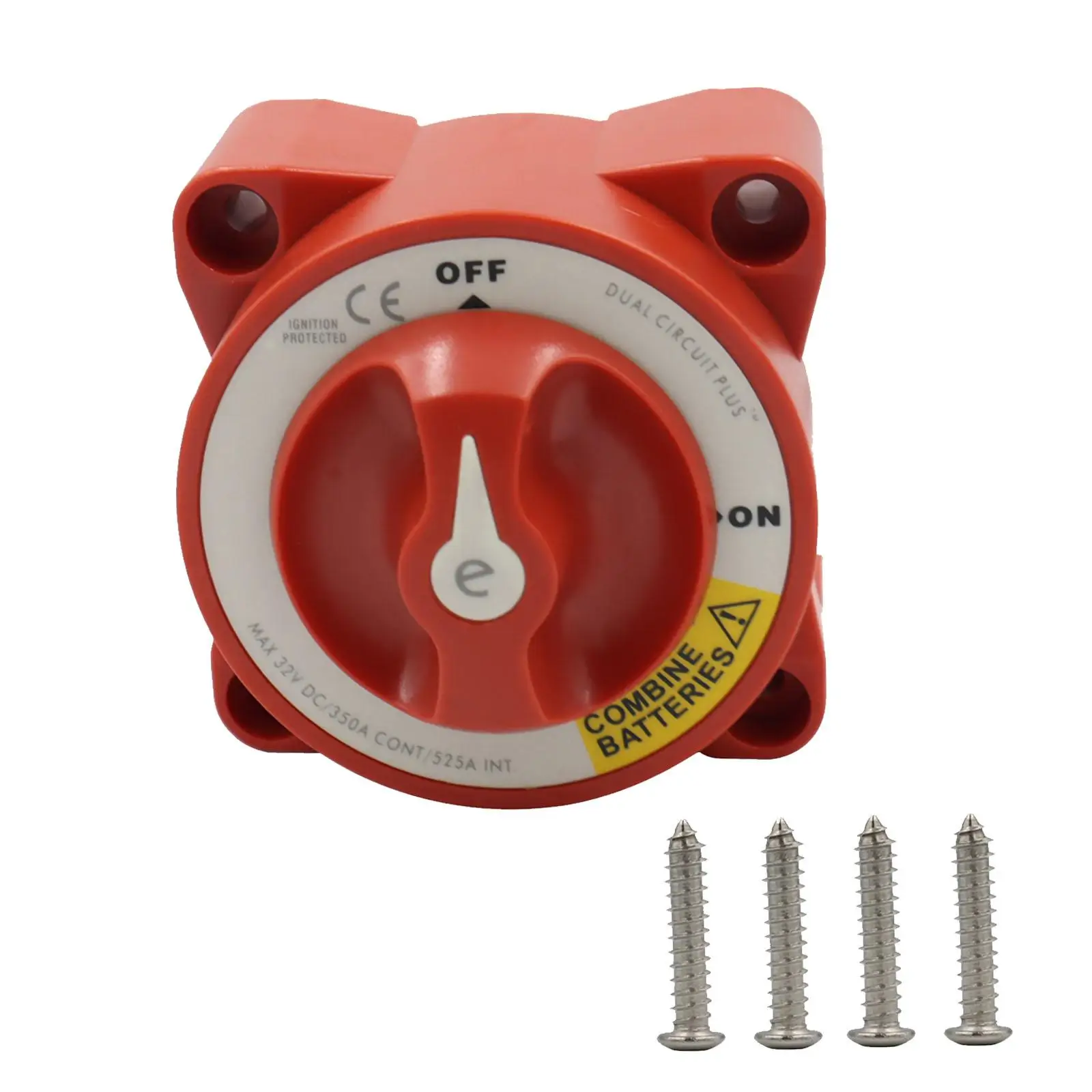 

Generic Battery Switch Ignition protected Heavy Duty Easy Installation Max 32V DC Dual Circuit Plus for Trailer Boat UTV