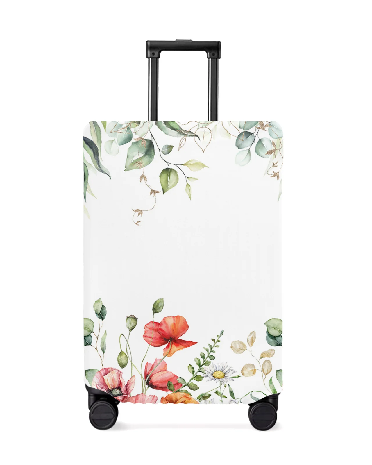 spring-eucalyptus-poppy-flowers-luggage-cover-stretch-suitcase-protector-baggage-dust-cover-for-18-32-inch-travel-suitcase-case