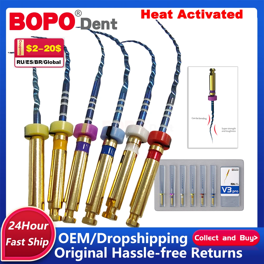 SX F3 Dental con limas azules, motor Universal giratorio de Nitinol