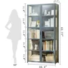 5-Tier Display Cabinet with Acrylic Glass Door, Collectibles Toy Organizers Rack & Storage Shelves, Display Cabinet 2