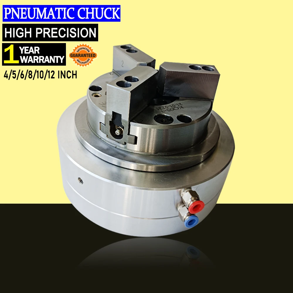 6inch165mm3jawHollowPneumaticLatheChuckFrontmountedKQ063