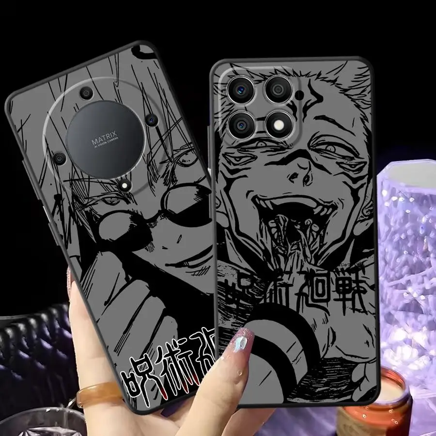 Stylish Black Anime-Inspired Soft Phone Cover Case