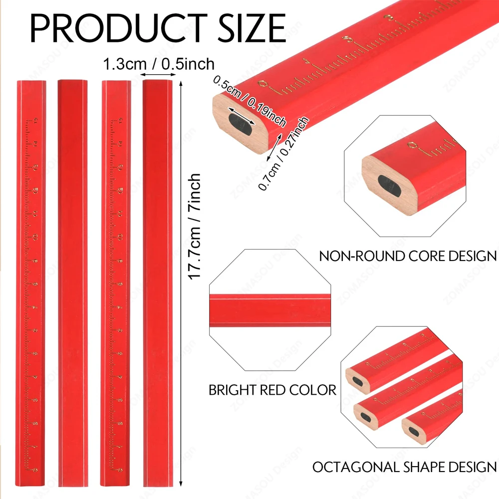 1-150 قطعة أقلام النجارة الثقيلة مثمنة الصلب الأسو...