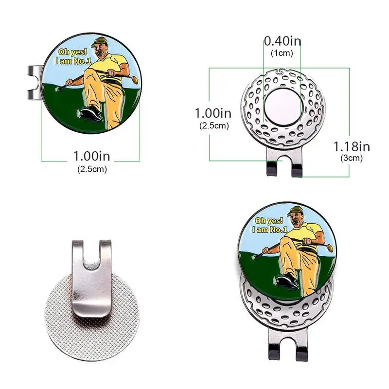 Golf Ball Marker Golf Hat Clip Magnetic Adsorption Metal Mark Removable Metal Visor Markers Clips Accessories