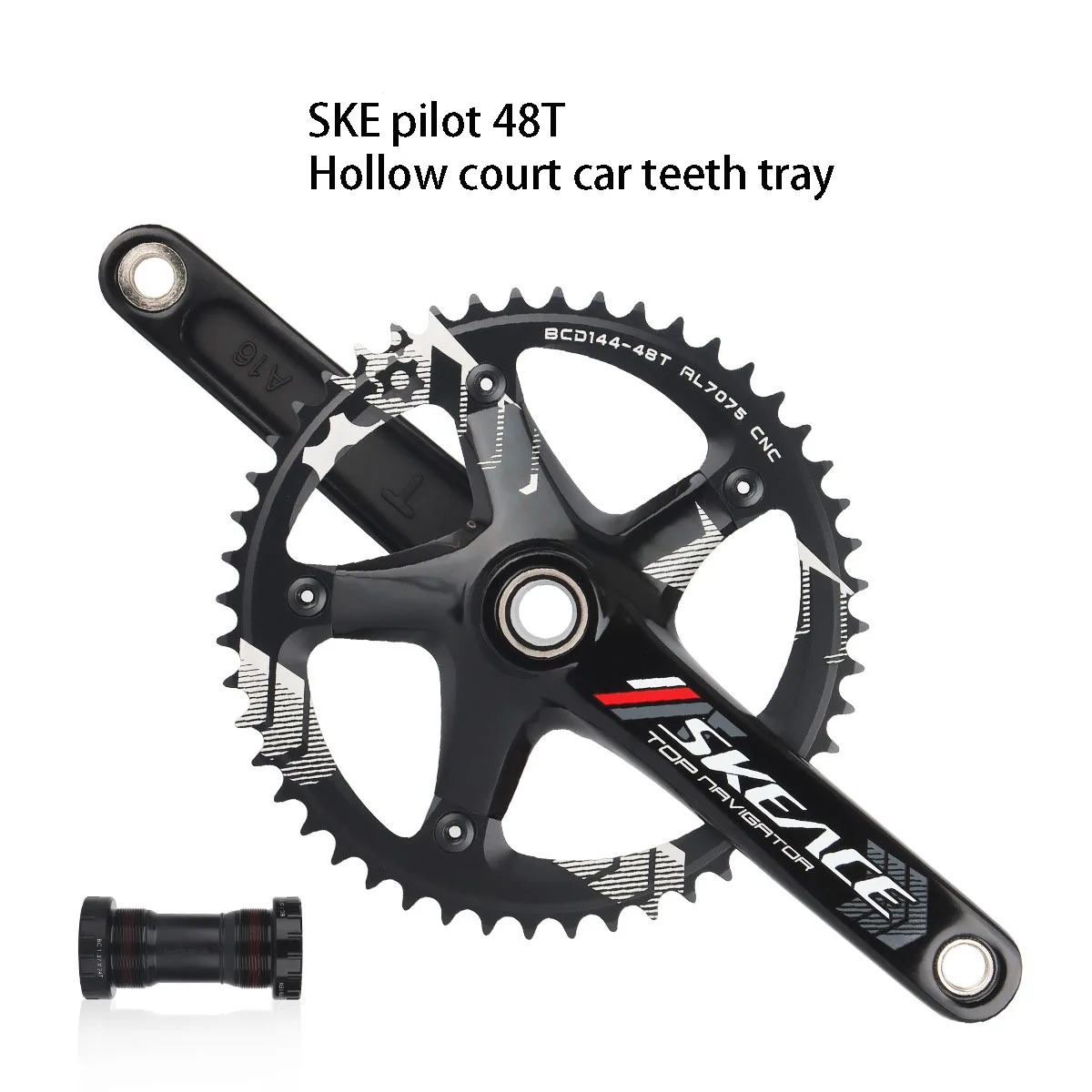 SKEACE 165mm 新品 ピストクランク 48t BB付き　PCD144 Skeace Aluminum Fixie Crankset 48t 165mm - Road Bike Single
