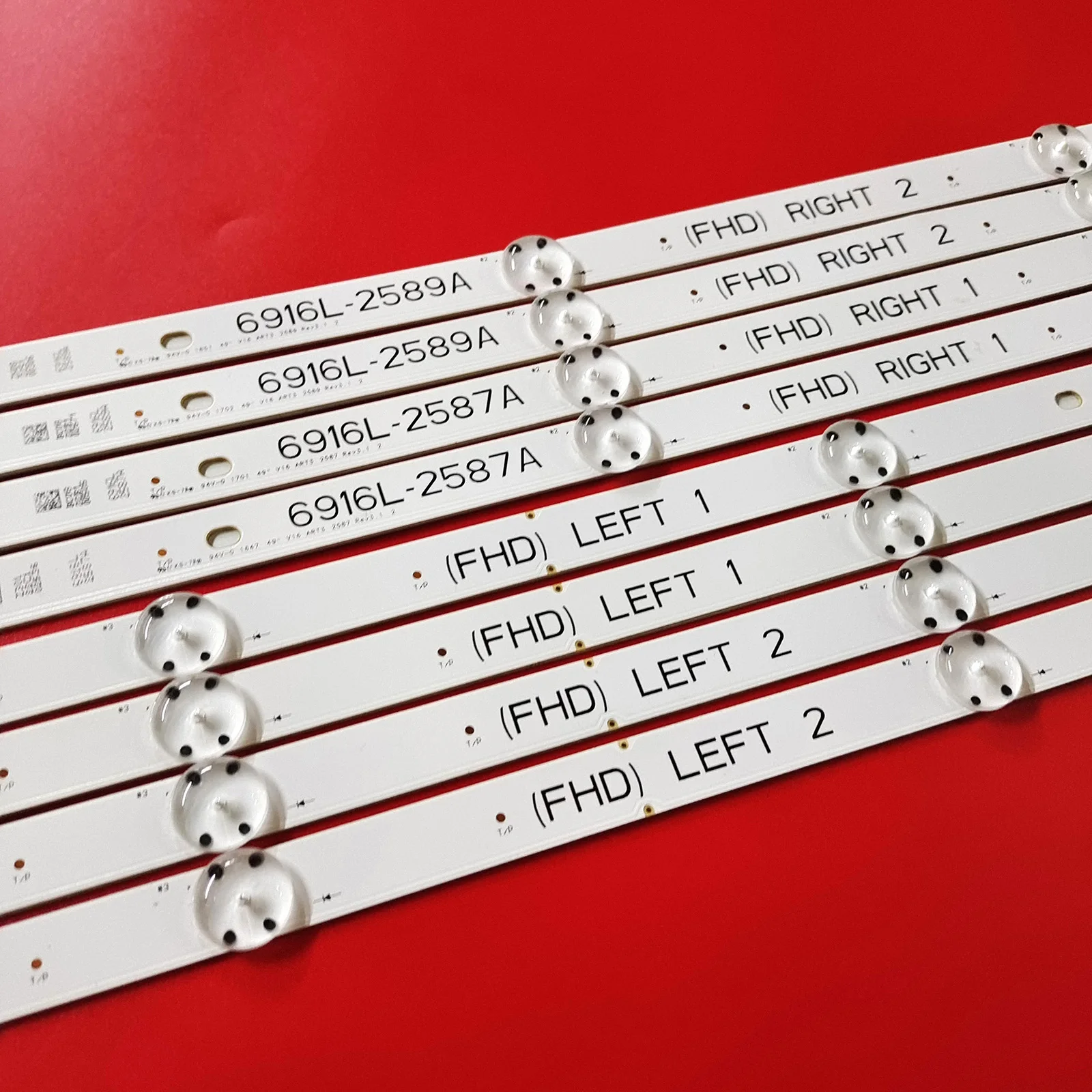 Tira De LED De Repuesto Para TV LG 49LH604 Y Similares, 8 Tiras Por Set, 977 Mm, 7 LEDs Cada Una, 3V Por LED