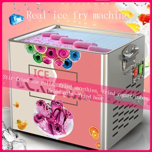 Brand New Whole Machine Stainless Steel Mini Mini Ice Frying Machine Plug-In Household Diy Manual Ice Frying Machine