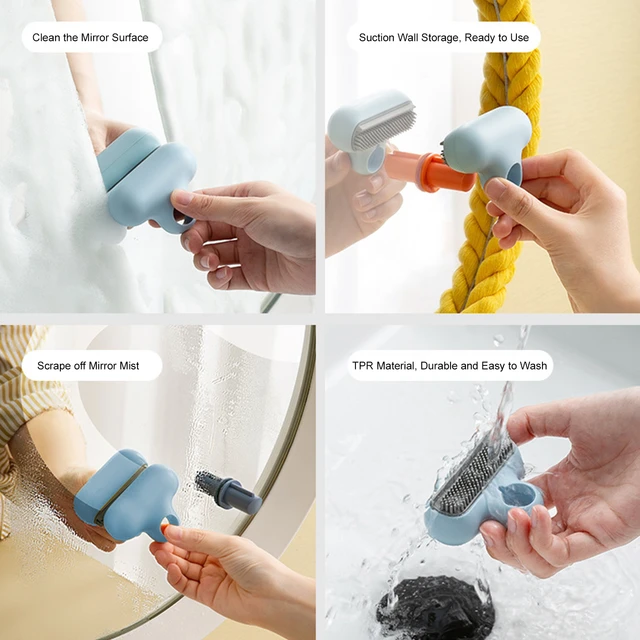 Glass Shower Door Squeegee Wiper Board Silicone Hangable With Hole For  Household Kitchen Bathroom Ceramic Tile Window Cleaner - AliExpress