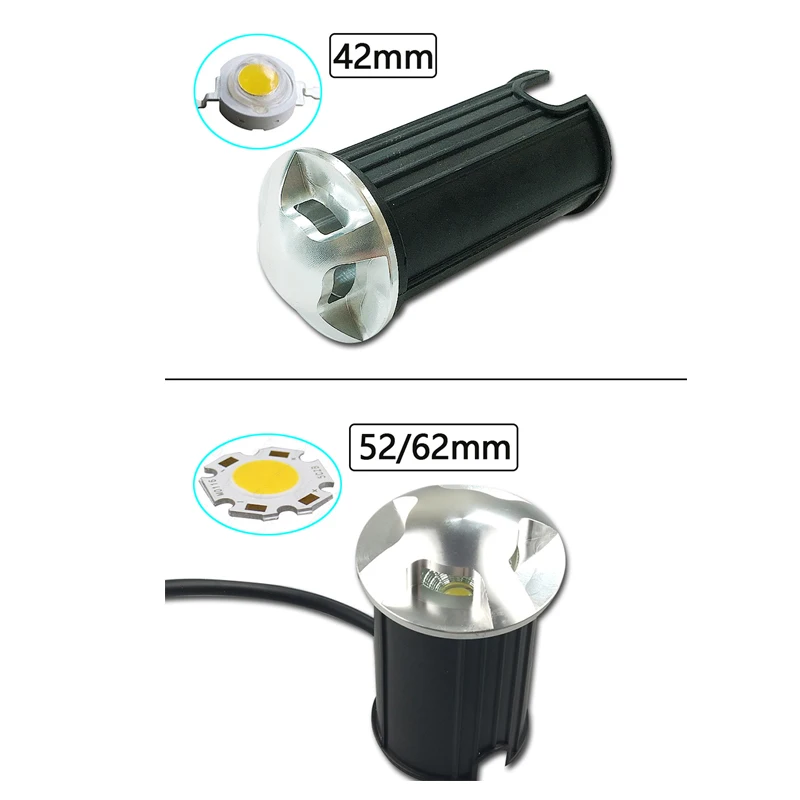 LED Underground Light 10PCS Waterproof 1W 3W 5W LED Garden Buried AC85-265V Outdoor Recessed Deck Light Underground Lamp Sidewalk Lighting DC12V