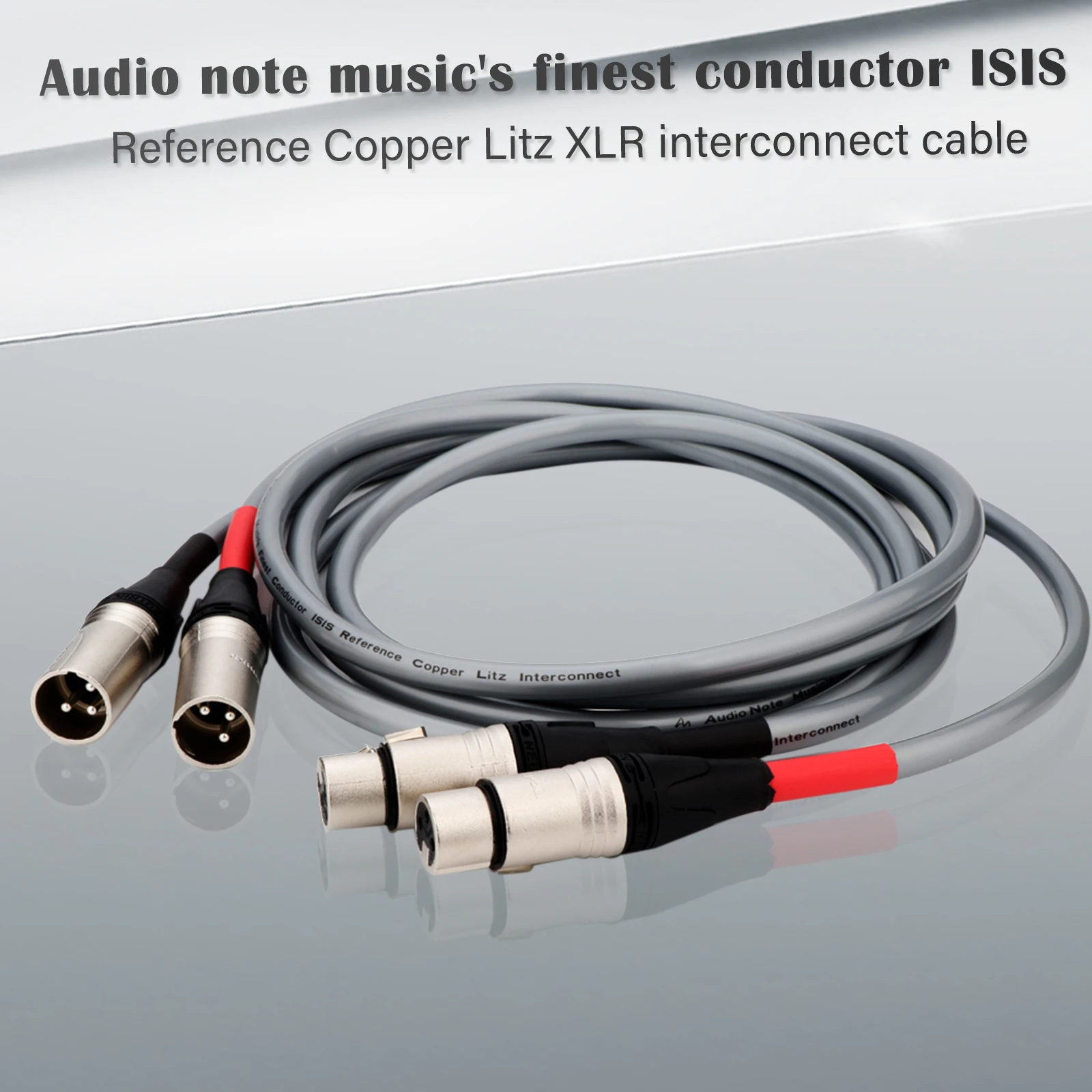 

Pair Audio Note music's finest conductor ISIS Reference Copper Litz XLR interconnect cable