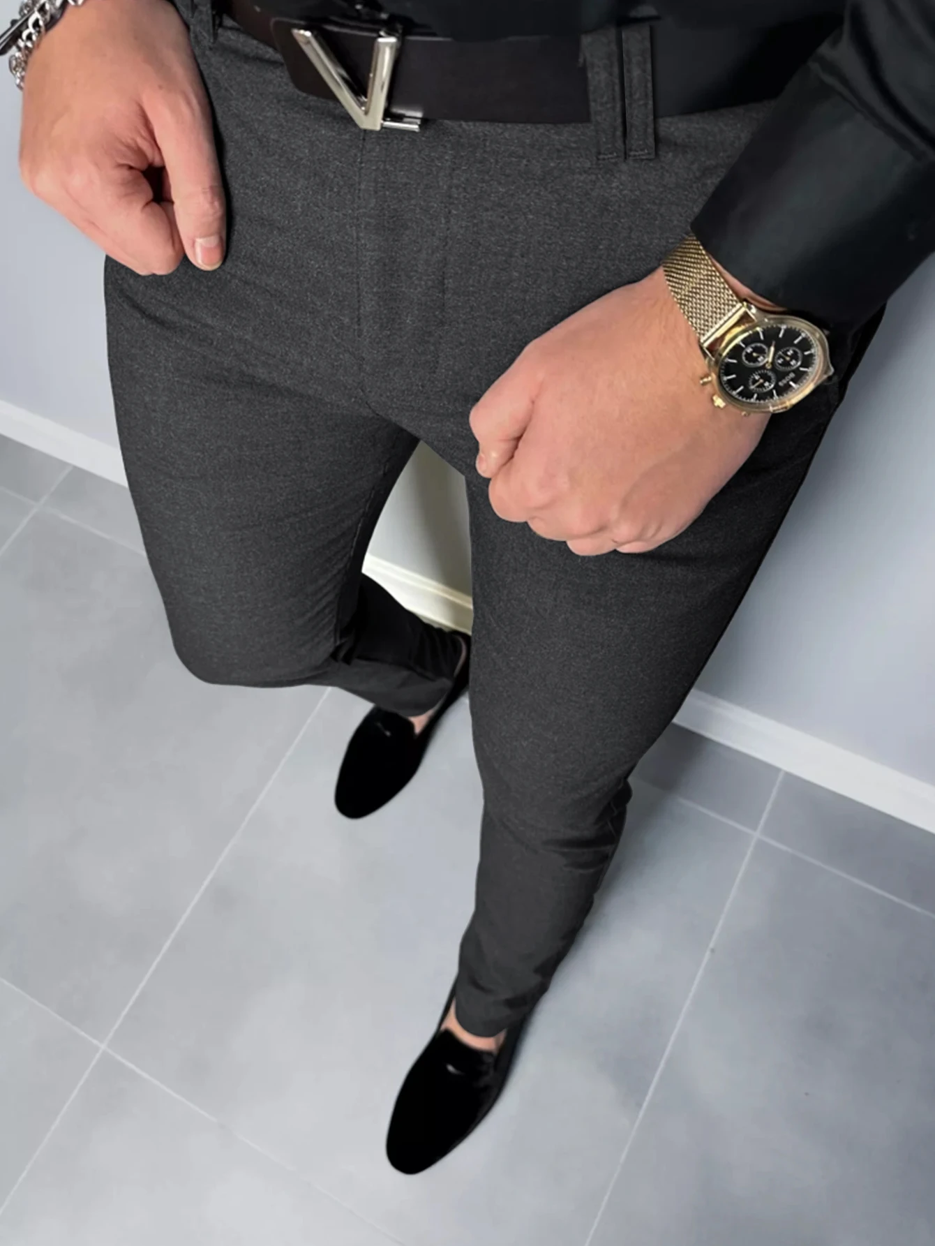 Men's Casual Pants Seasonal Comfort Regular Straight Leg