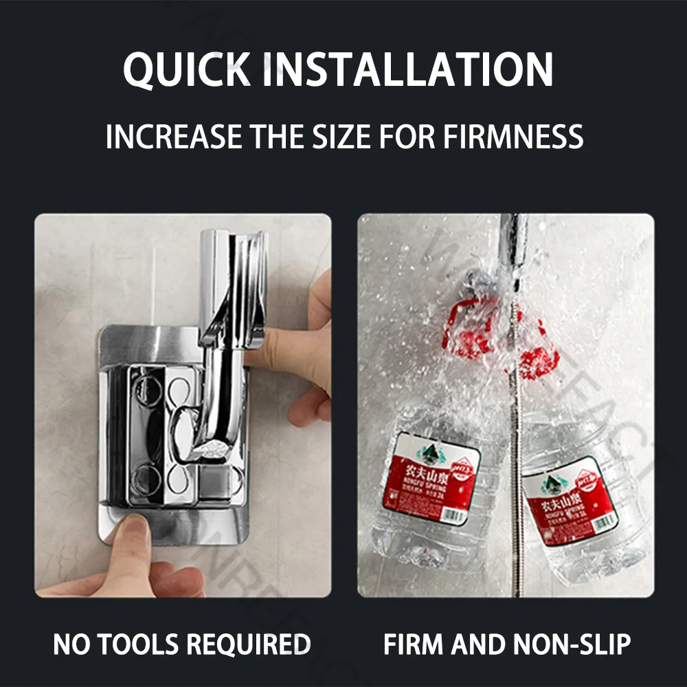 No Drill Adjustable Shower Head Holder Nozzle Handheld 180 Degree Rotation Shower Bracket Universal accessorie showerhead holder shower bracket shower holder