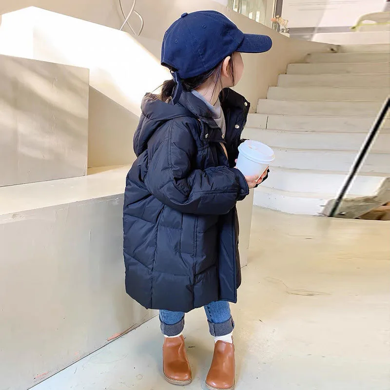 Parka Snowsuit, Winter 3-9 Years Kids Warm Down Jacket for Girls, Fashion Long Hooded Children Outerwear, Toddler Girl Clothes, Down Jacket, Children Jackets, Girls Coat