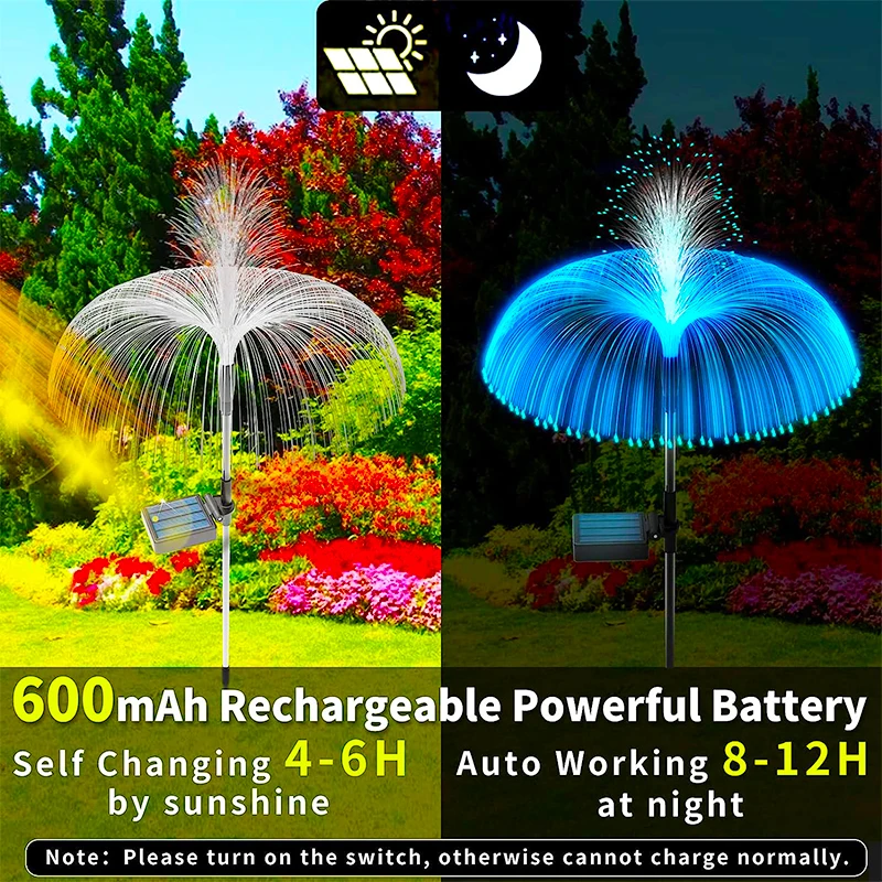 Solar LED Jellyfish Lights Outdoor Garden Decor Lawn Light 7 Color Change Waterproof Patio Yard Pathway Decor Solar Flowers Lamp