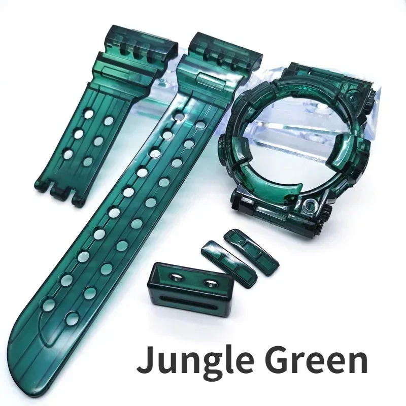 Transparent Cases gwf1000 for GWF-1000 Strap Resin Watchband Ice Silicone Watch Bands Case Cover Waterproof Watchbands tools