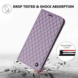 Luxury Magnetic Wallet Leather Flip Case - Leather Book Cover for Realme 12 ProPlus (Purple (HX - S11))