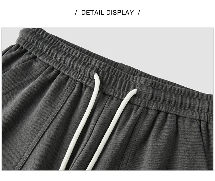 Semir Casual Trousers Women Elastic Waist Loose Straight-leg Trousers 2024 New Summer Version Split Textured Shorts
