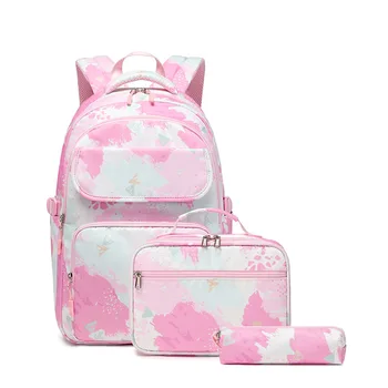 School Bags for Girls Set Waterproof Girls' School Backpack Pencil Cases Lunchbox Aesthetic Class Bags Designer Luxury Back Pack 1