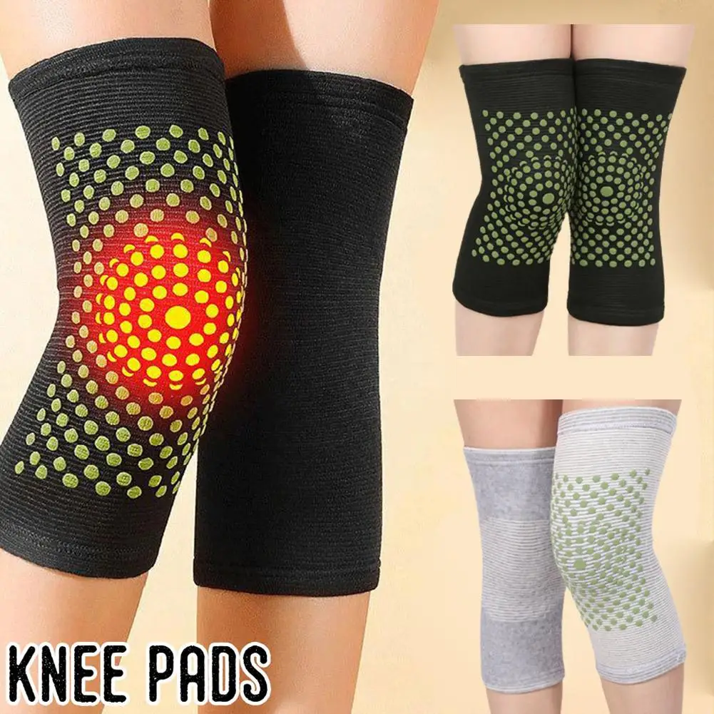 Knee Braces 2PCS Self Heating Tourmaline Knee Support Far Infrared Keep Warm Pads