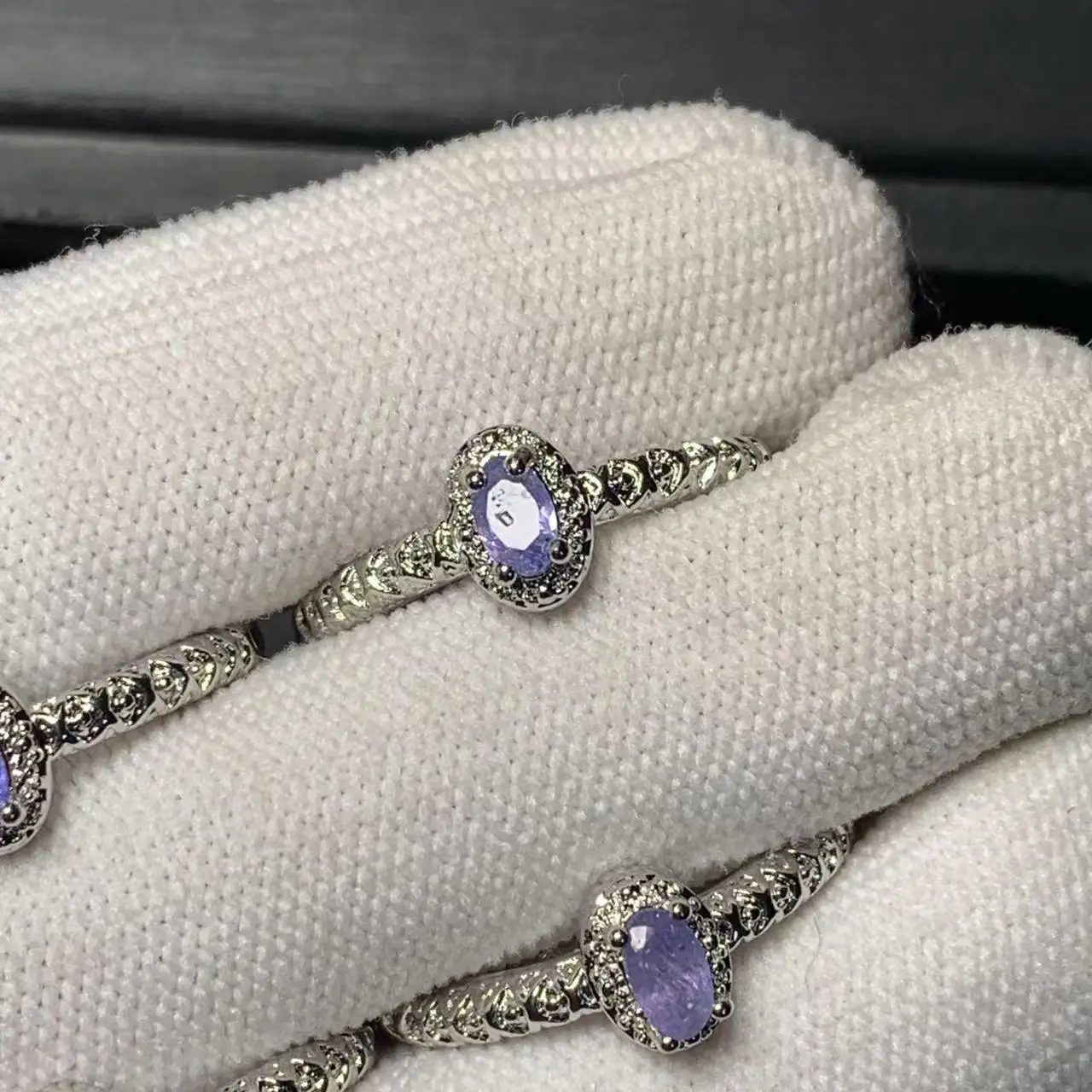 MM Natural Tanzanite Ring Adjustable Female Ring Jewelry for Women Gift Wholesale High Quality Vintage Fine