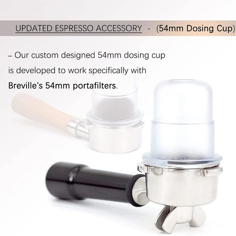 54mm Translucent Dosing Cup Espresso Dosing Cup Compatible-with 54mm Portafilters Espresso Machine Accessories Easy Use