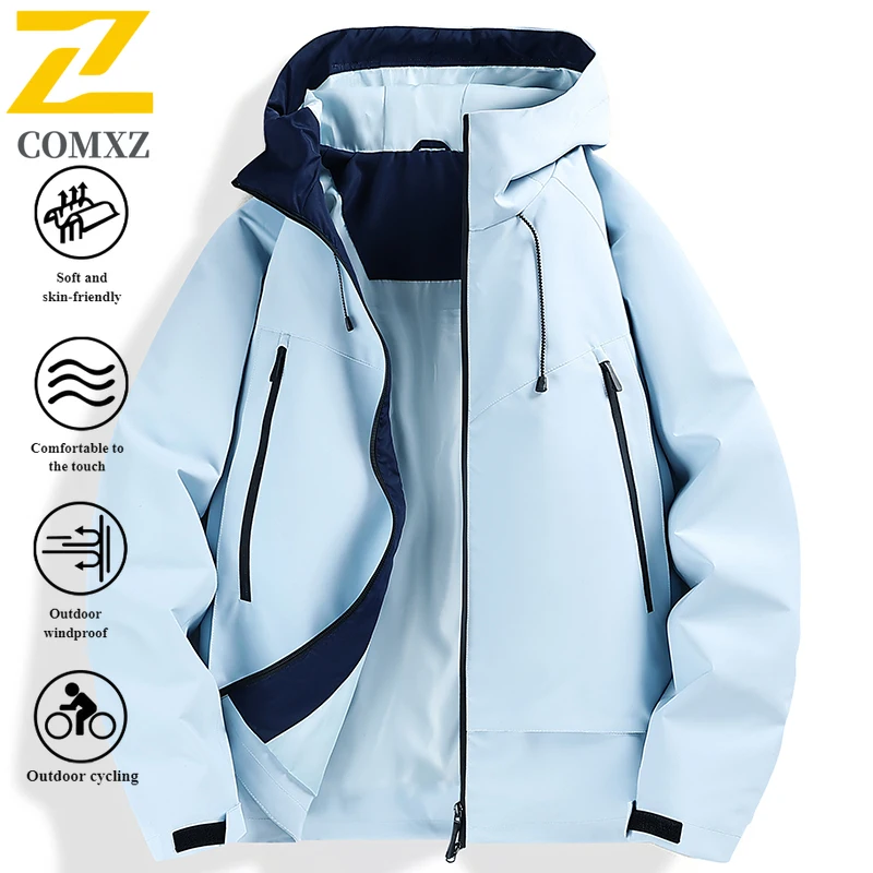 EiAO windbreaker Yama Style Solid  Men Women Waterproof Windproof Loose Fit Outdoor Jacket Coat for Hiking Camping Fishing 2025