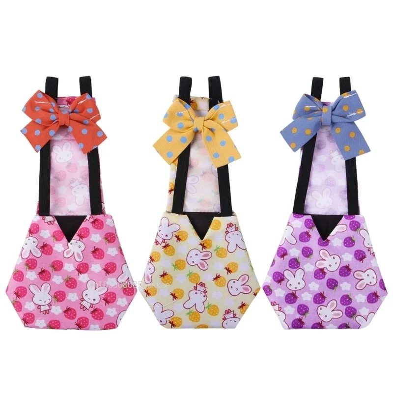 Poultry Cloth Diapers Chicken Diaper Waterproof Pet Clothes for Duck Reusable Breathable Poultry Costume Diapers with Bowknot Decor for Geese Hens