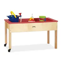 Kids Water Sand Table Sensory Learning Wooden Classroom Daycare Playroom Montessori Children  6" Tub Drain Valve Easy Assembly 1