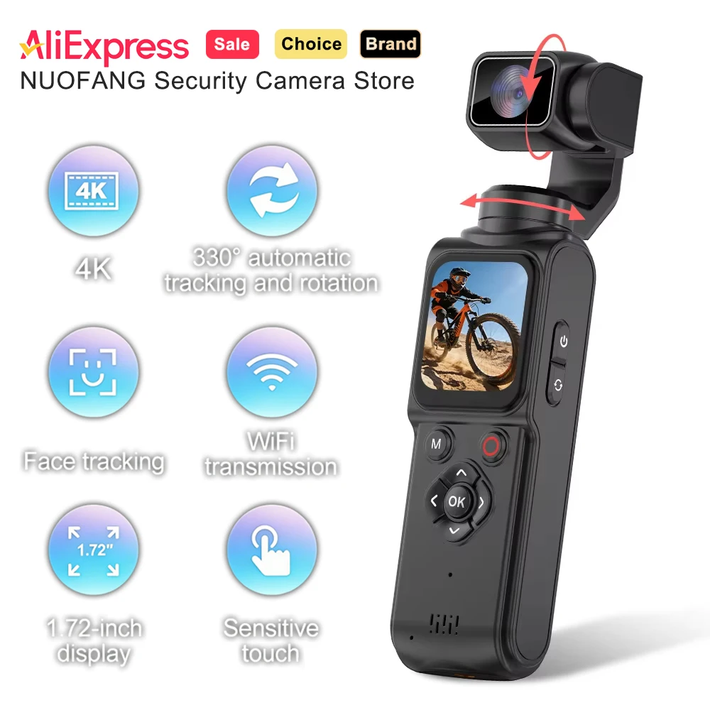 Gimbal Caméra 4K avec Card 32Go/64Go - Stabilisateur Smartphone