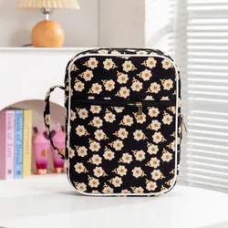 Quilted Portable Book Sleeve with Zipper Dustproof Carrying Case (12)