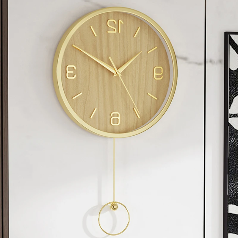 

Modern Luxury Design Wall Watch Living Room Silent Stylish Pendulum Chic Wall Clock Bedroom Art duvar saati Home Decoration