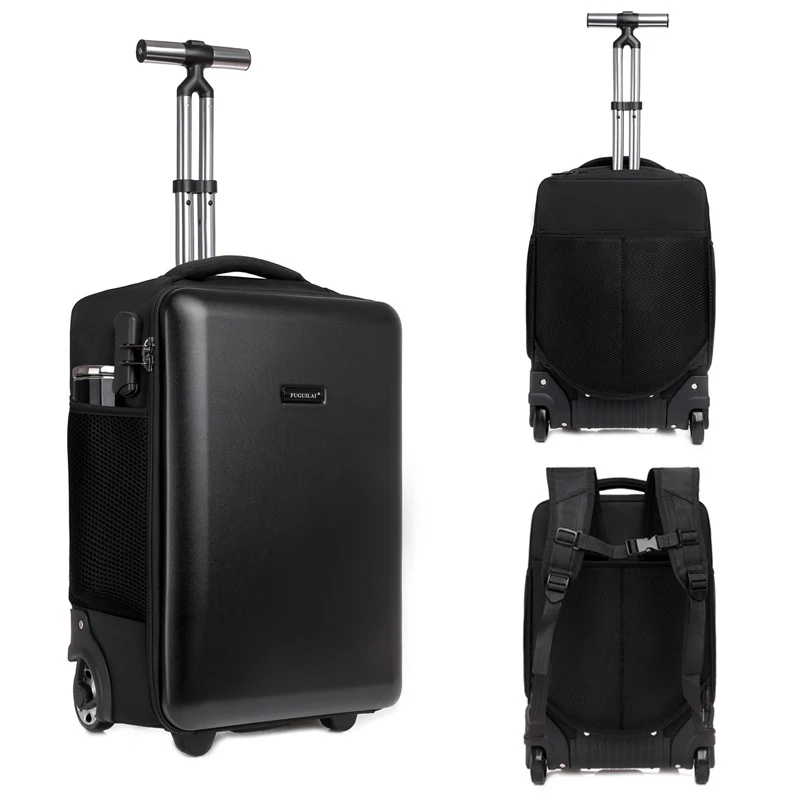 19 Inch Large Capacity Hard Shell Business Backpack Trolley Bag