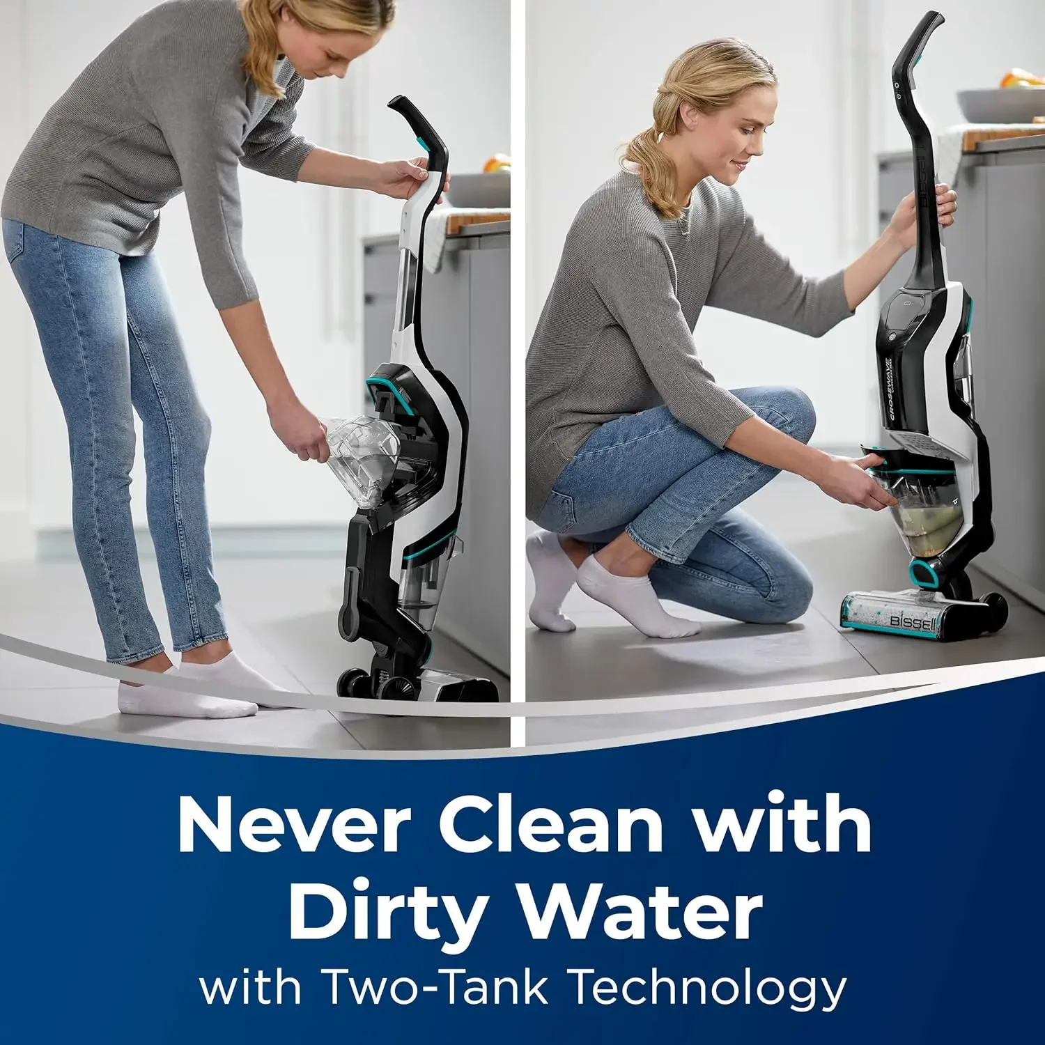 BISSELL CrossWave Cordless Max All in One Wet-Dry Vacuum Cleaner and Mop for Hard Floors and Area Rugs, Black, 2554A 6