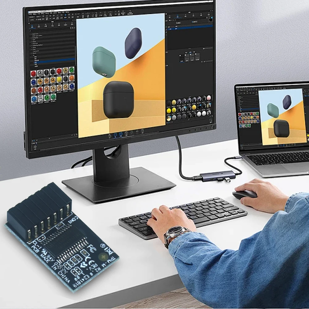 For Asus TPM-M R2.0 TPM Module 15x25mm 14-1 Pin Computer TPM-M R2.0 TPM-M R2.0 Hardware Security Chip for Asus Motherboards