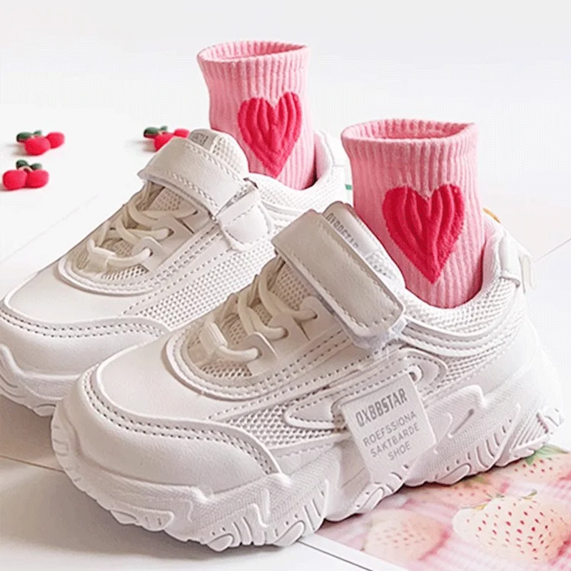 5Pairs 1-14Year Polyester Girl Mid-tube Socks Good Elasticity Wrinkle - Resistant Athletic Socks socks And Baby Heaters 3