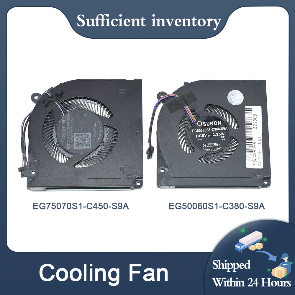 para Sunon Dc5v 2.25w Eg50060s1-c380-s9a Eg75070s1-c450-s9a Cpu Ventilador de Refrigeração Radiador Portátil Novo