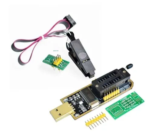 CH341 24 25 Series EEPROM Flash BIOS USB Programmer Module + SOIC8 SOP8 Test Clip For EEPROM 93CXX / 25CXX / 24CXX spi programmer avr programmer ic test clamp