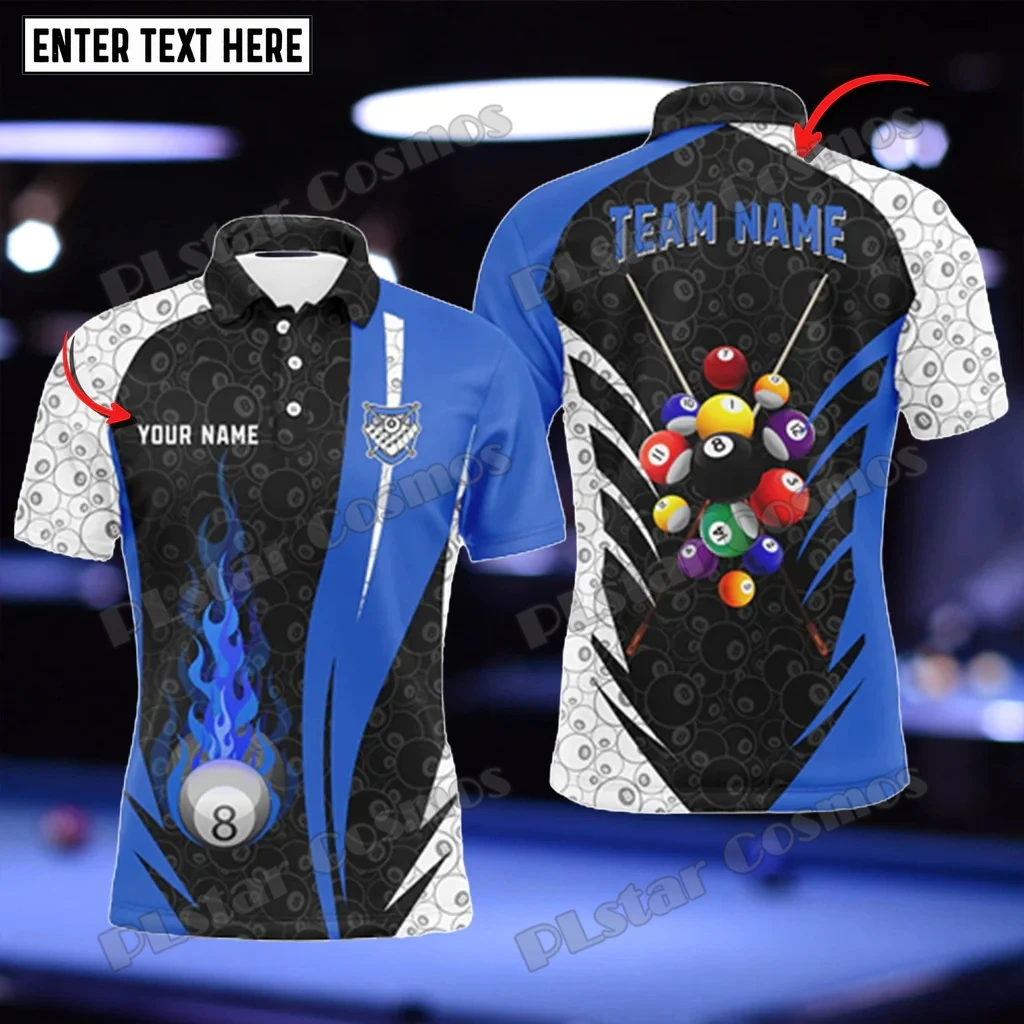 8 Ball Pattern Billiard Red Personalized Name 3D All Over