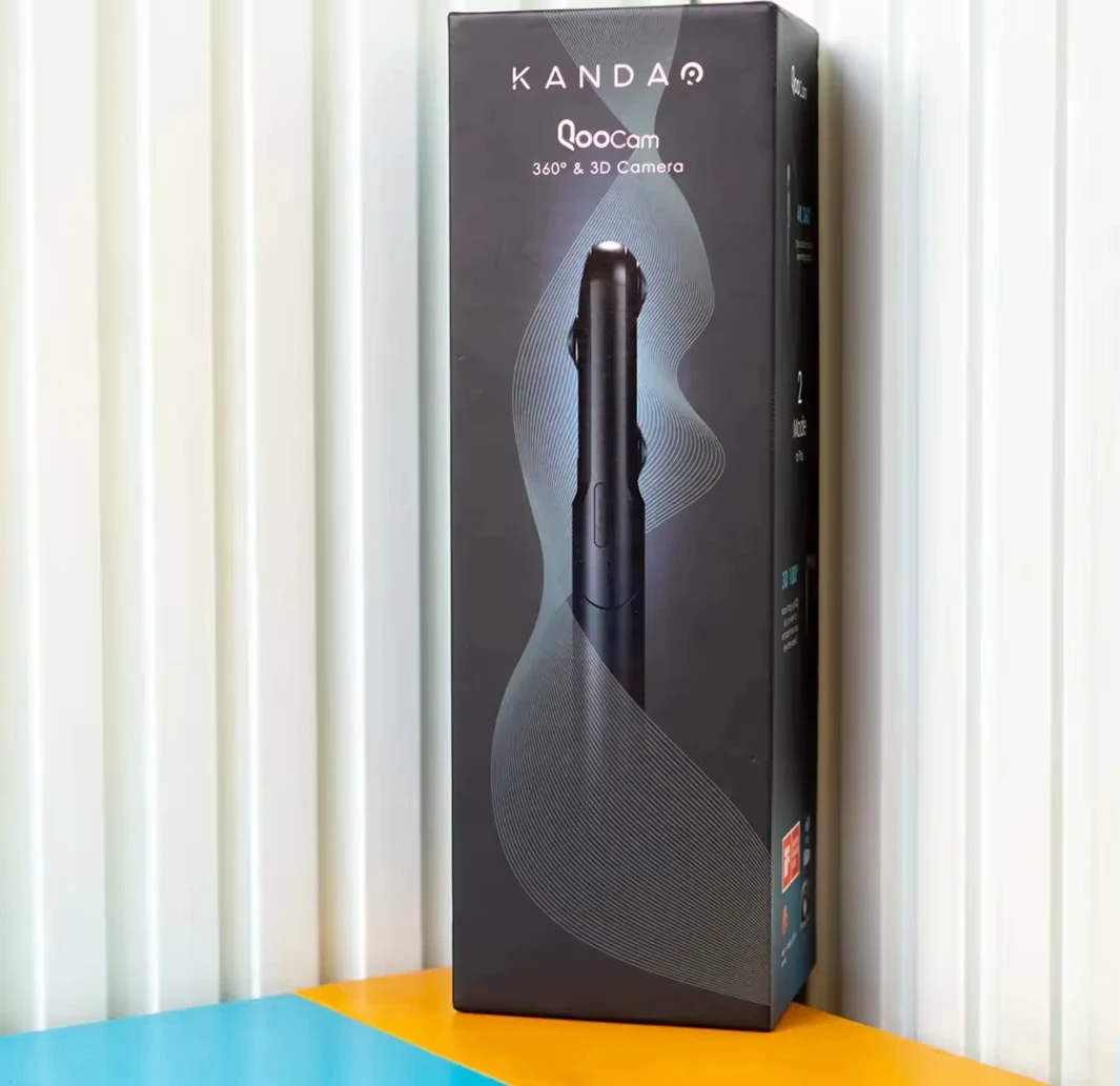 KanDao QooCam 3D Motion Camera QooCam Cucum 3D Action Camera 180&deg; VR 360&deg; 2D VR 4K UHD Video Recorder FOV 216&deg;