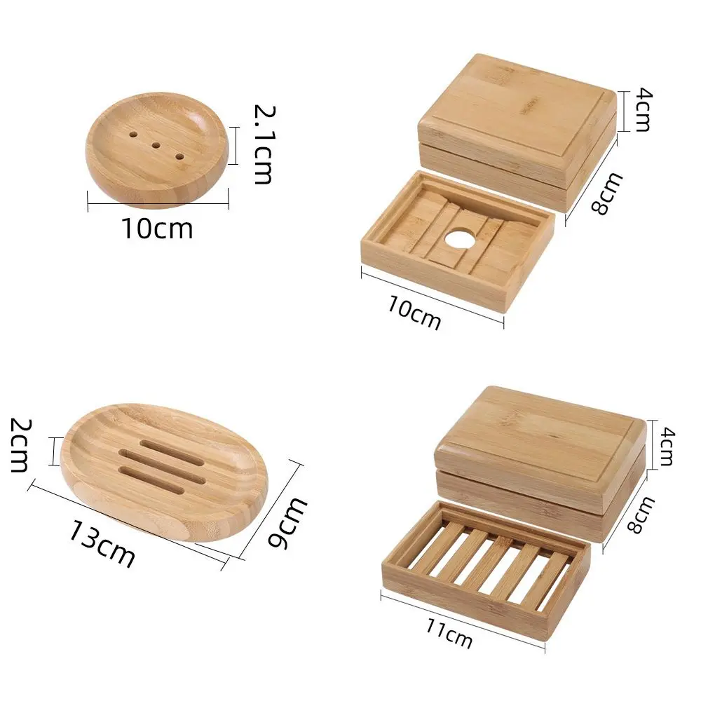 Self Draining Soap Dish Hanging Box Shower Kitchen Bathroom Soap Tray Bamboo Storage Rack Soap Saver Home Improvement Hardware 6