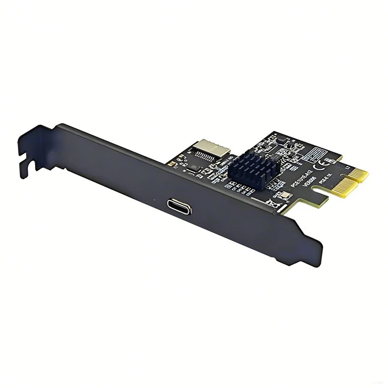 Плата расширения PCIE USB Type C PCI Express 3,0 X1 на USB 3,2 Gen2 Тип C + Тип E 10G ASM3142 чип PCI-E USB 3,2 Dual Type C HUB