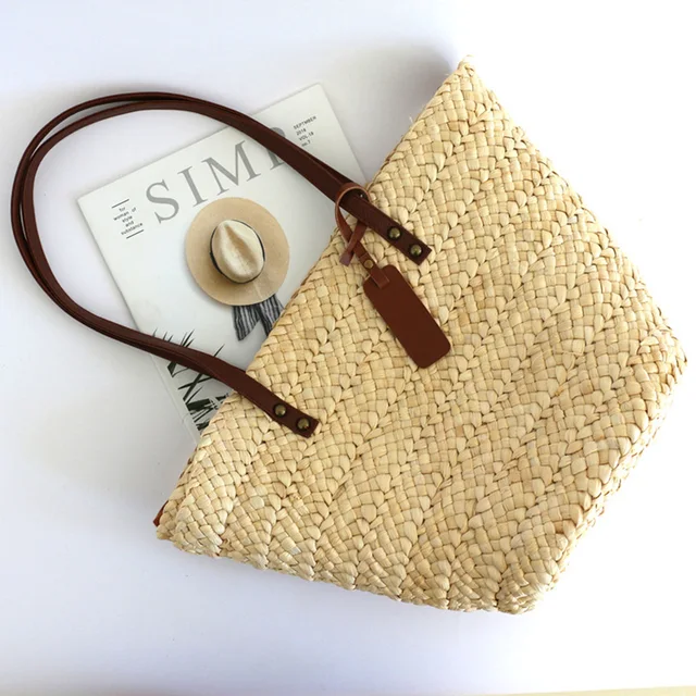 Women s Fashion Straw Woven Shoulder Bag: A Pastoral Fresh Style