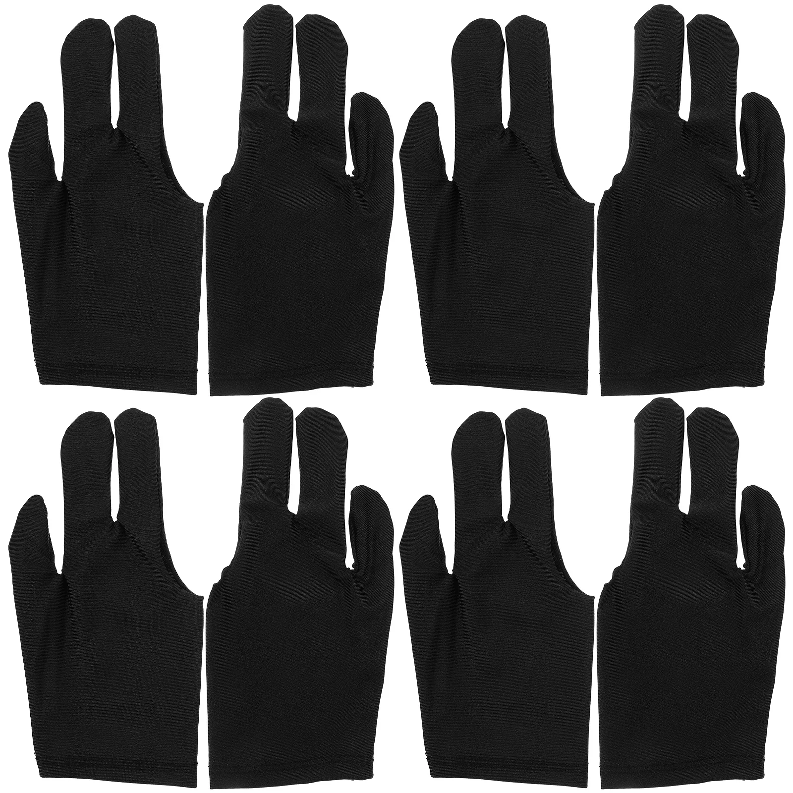 

4 Pairs Pool Gloves Accessories for Elastic Snooker Cue Billiard Sports Polyester (polyester Fiber) Protective Table Breathable