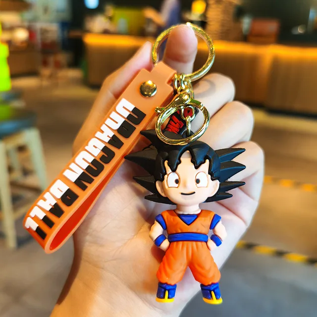 Dragon Ball Z Chaveiro Super Saiyajin Goku Moda Dos Desenhos Animados Anime  Chaveiro Carro Ação PVC Figura Brinquedos Pingente De Silicone NA Caixa De  $246,08