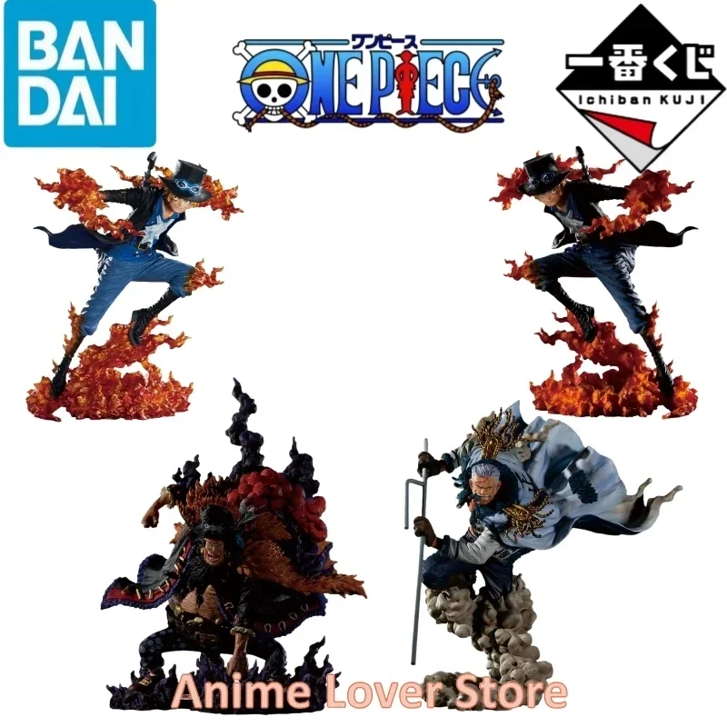 

Bandai Original One Piece Ichiban Kuji Marshall·D·Teach Sabo Smoker Anime Figures Toys for Kids Gift Collectible Model Ornaments