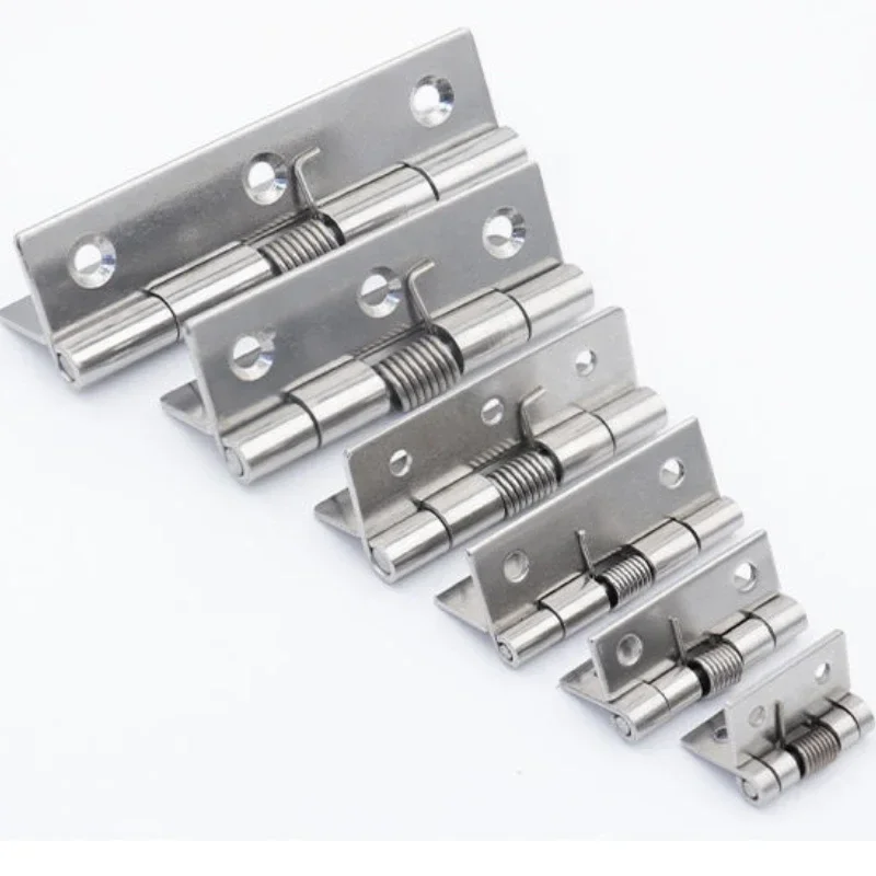304 Stainless Steel Spring Hinge Automatic Cabinet Door Wardrobe Hardware And Furniture Fittings Mini Micro 1PCS