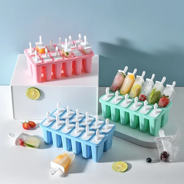 Popsicles Molds, 12 Pieces Silicone Popsicle Molds Easy-Release BPA-free  Popsicle Maker Molds Ice Pop Molds Homemade Popsicle - AliExpress