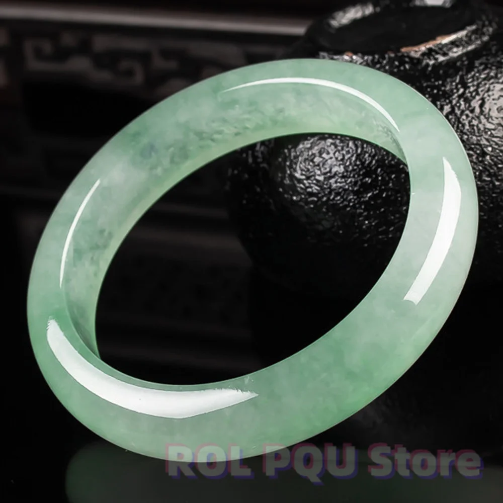 

New High Ice Original Ecological Exquisite Green Jadeite Jade Bangle Healing Certified Bracelets Handring Fine Jewelry