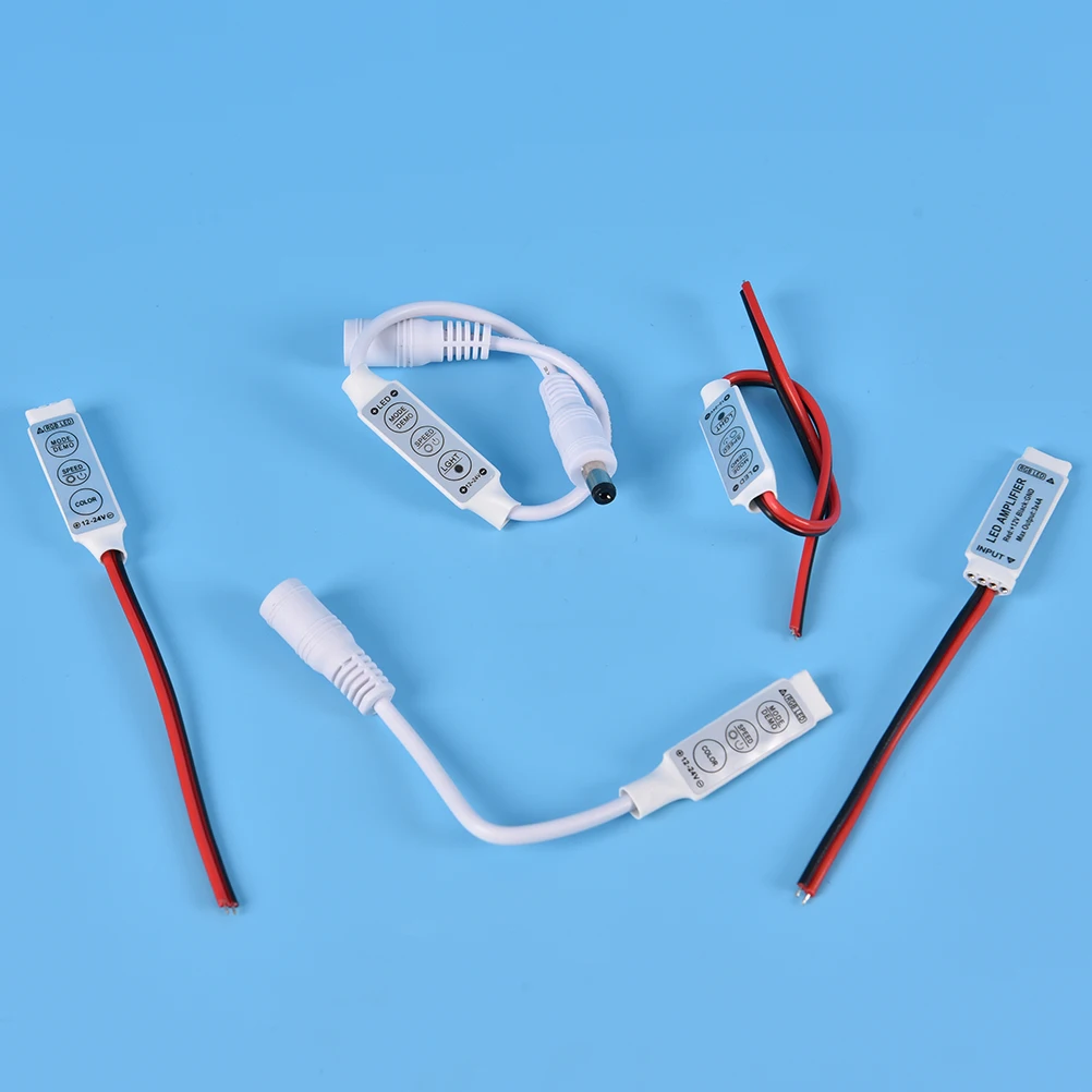 12V-24V Mini 3 Keys Single RGB Color LED Controller Brightness Dimmer For Led 3528 5050 Strip Light  1PCS