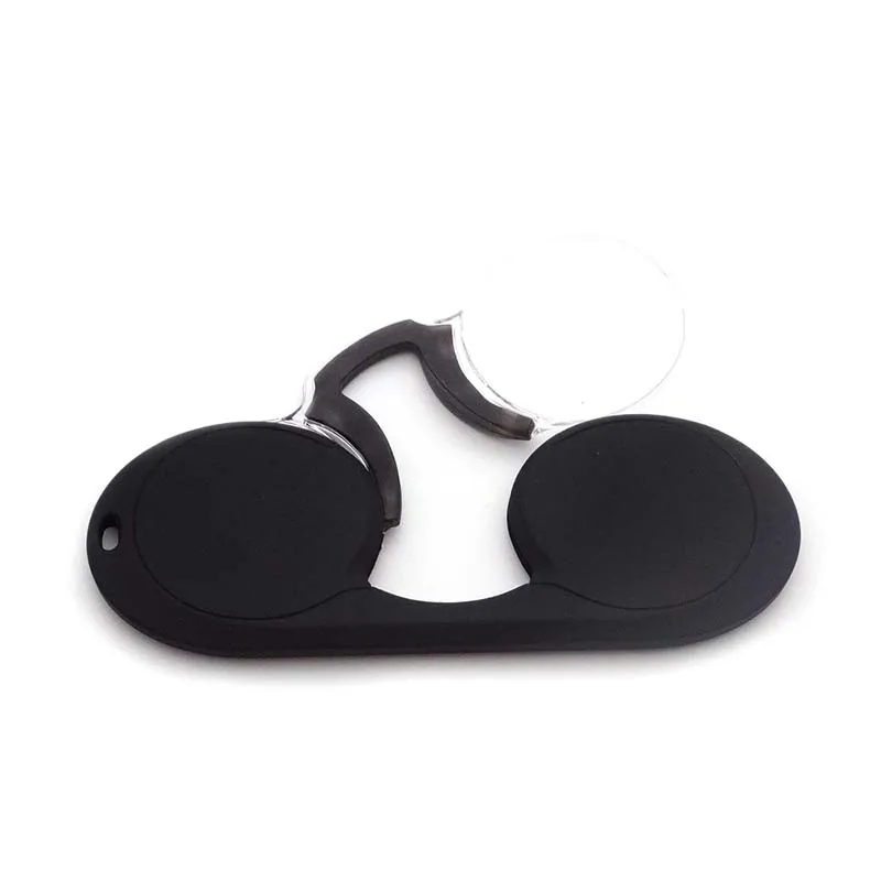 montura negra/azul SMTHOME Gafas de lectura de nariz con mini clip plegable unisex gafas de lectura de bolsillo con llavero 1.0/1.5/2.0/2.5/3.0 